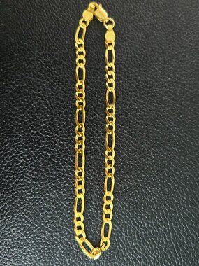 NWOT 8" INCH approx 3.7MM Gold Over 925 Sterling Silver Bracelet Made in Italy